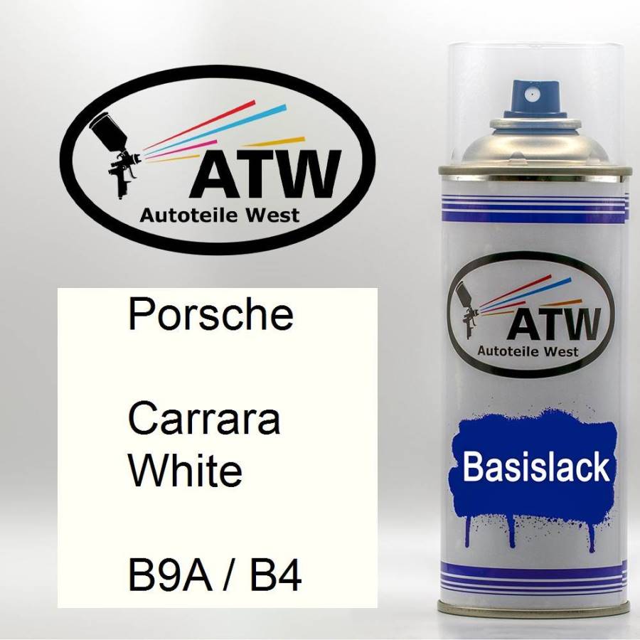 Porsche, Carrara White, B9A / B4: 400ml Sprühdose, von ATW Autoteile West.